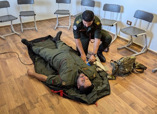 Libyan Medical Corps course delegates taking part in simulation assessment